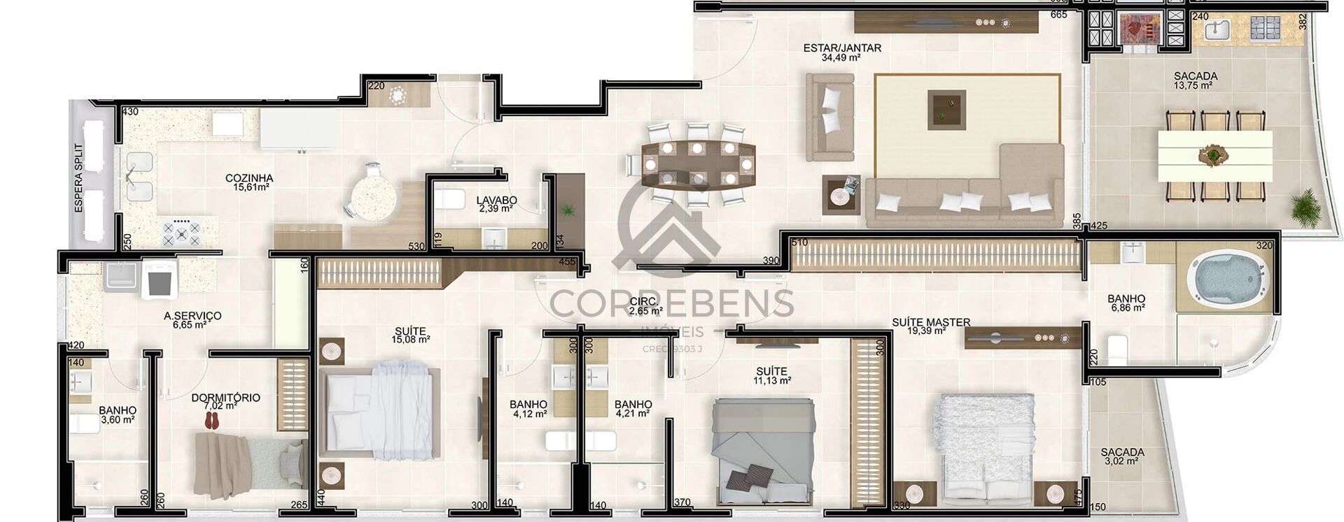 Apartamento à venda com 3 quartos, 172m² - Foto 14