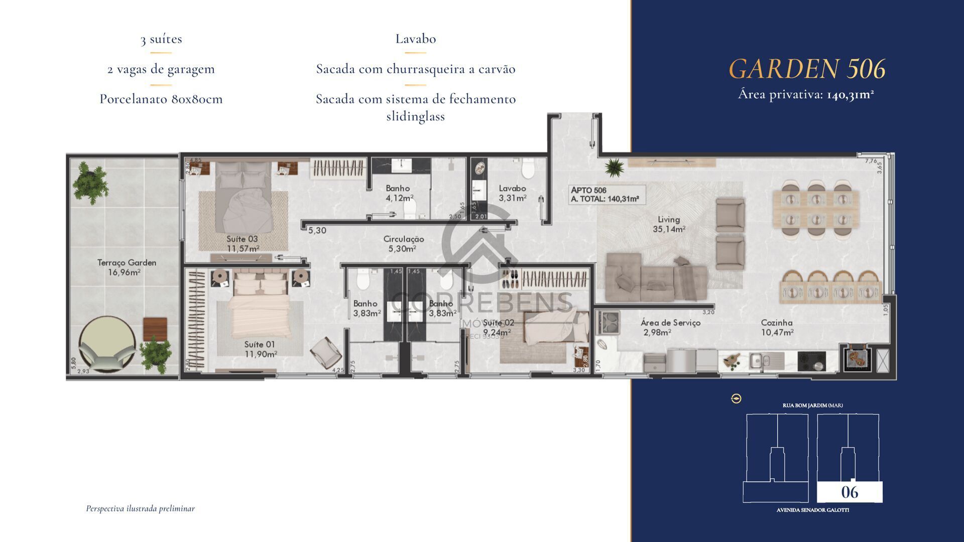 Apartamento, 3 quartos, 140 m² - Foto 21