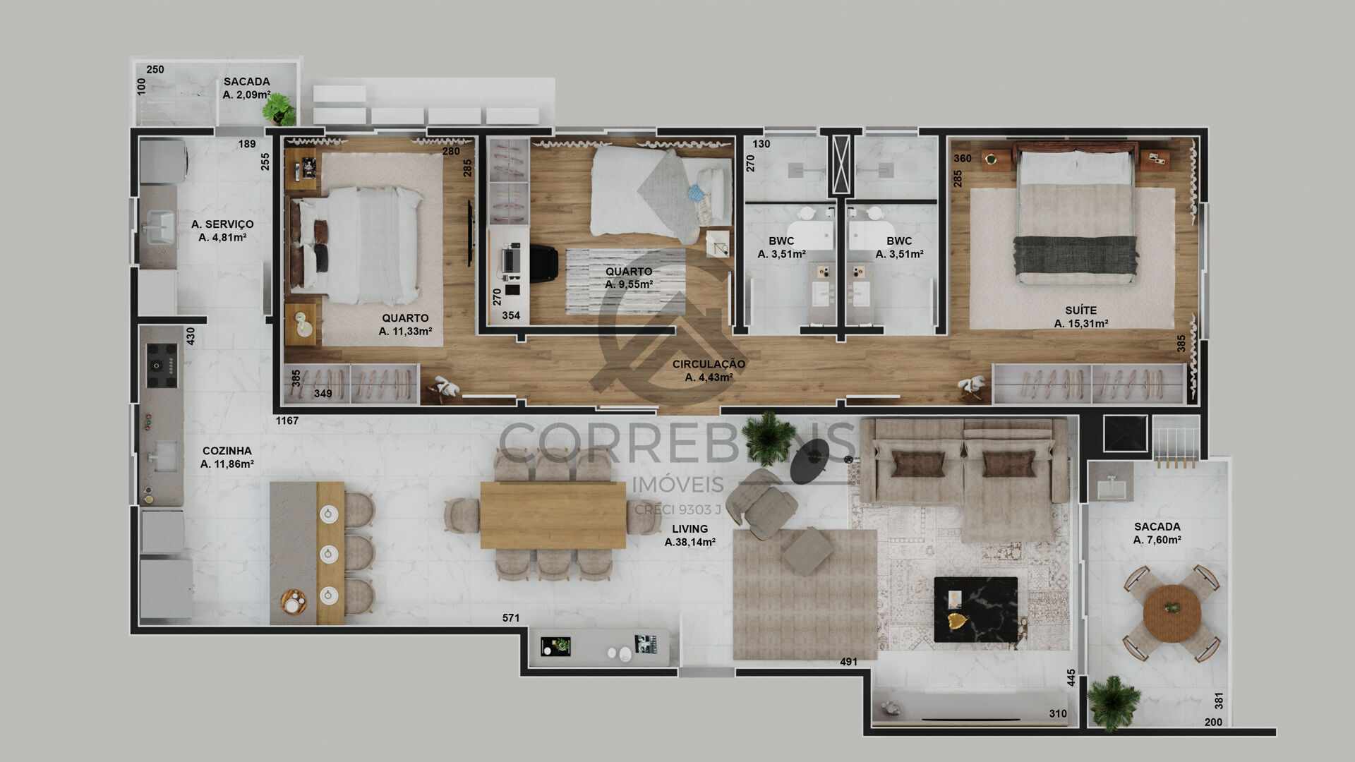 Apartamento à venda com 3 quartos, 118m² - Foto 25