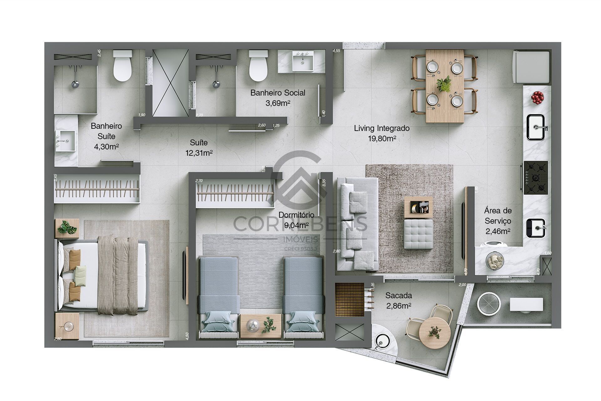 Apartamento à venda com 3 quartos, 92m² - Foto 14