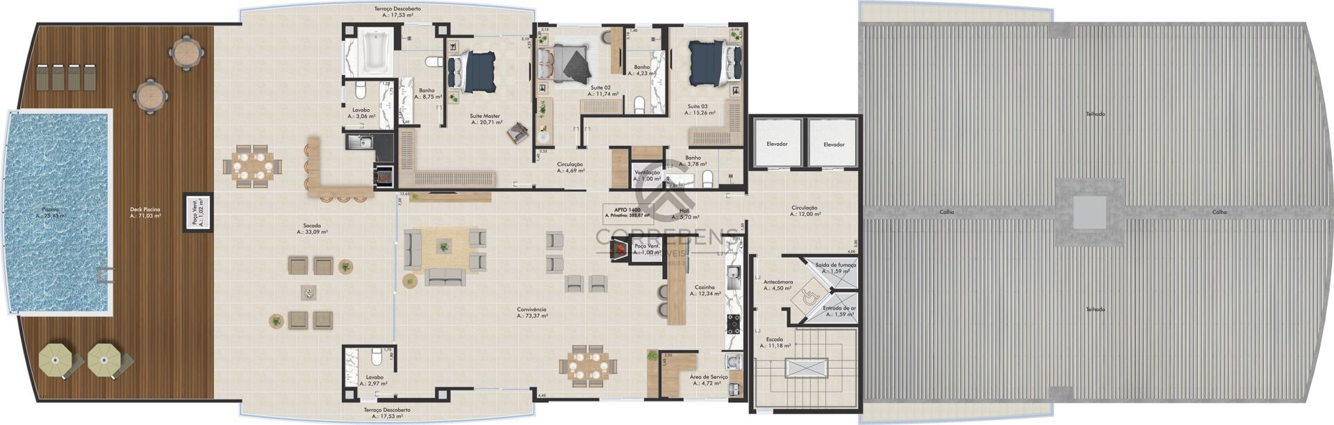 Apartamento, 3 quartos, 98 m² - Foto 43