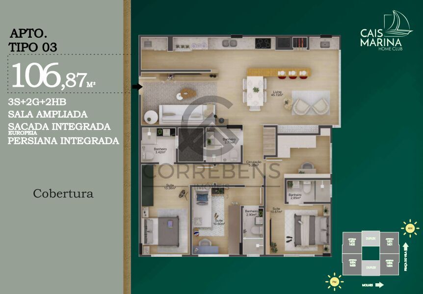 Apartamento à venda com 2 quartos, 69m² - Foto 25