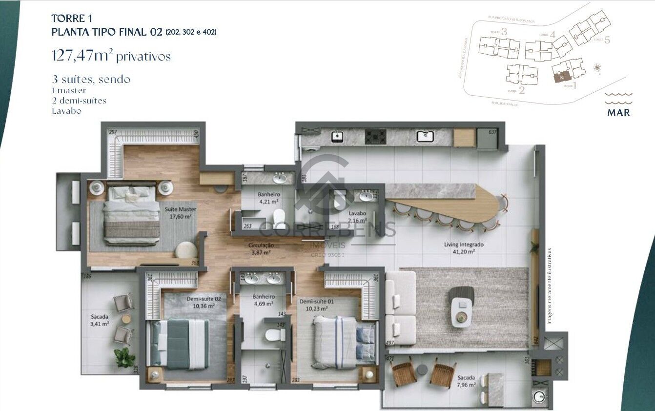 Apartamento, 3 quartos, 127 m² - Foto 41