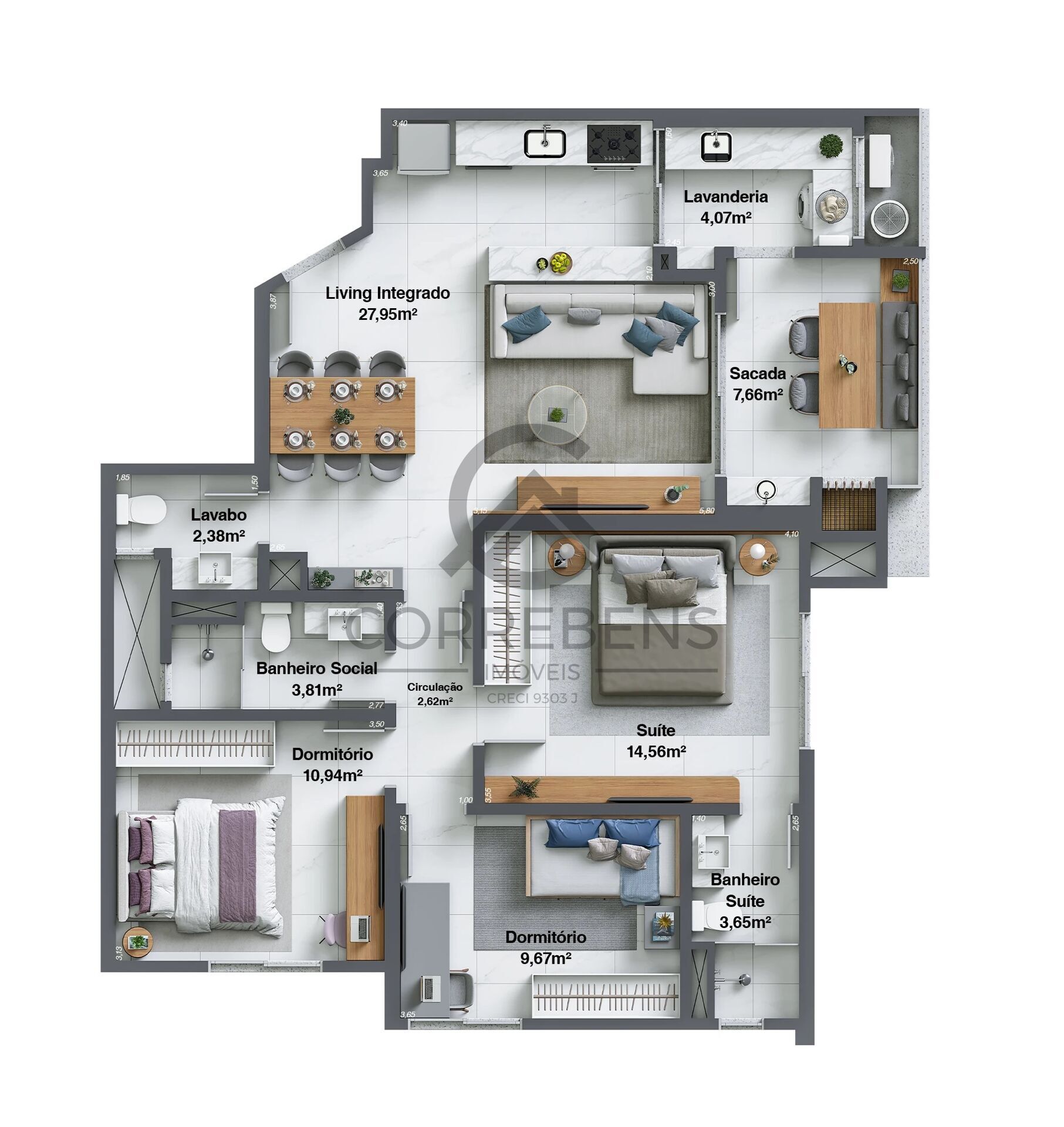 Apartamento à venda com 3 quartos, 101m² - Foto 14