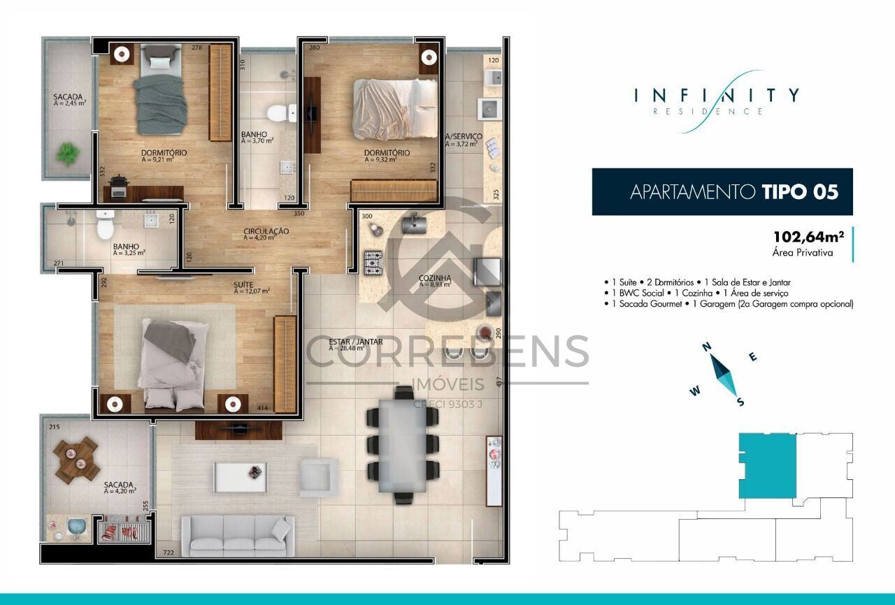 Apartamento à venda com 3 quartos, 102m² - Foto 42