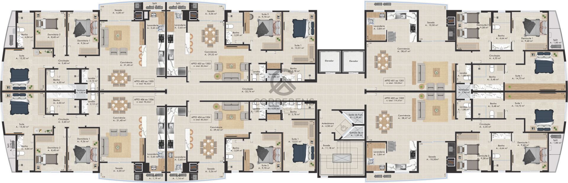 Apartamento, 2 quartos, 80 m² - Foto 46