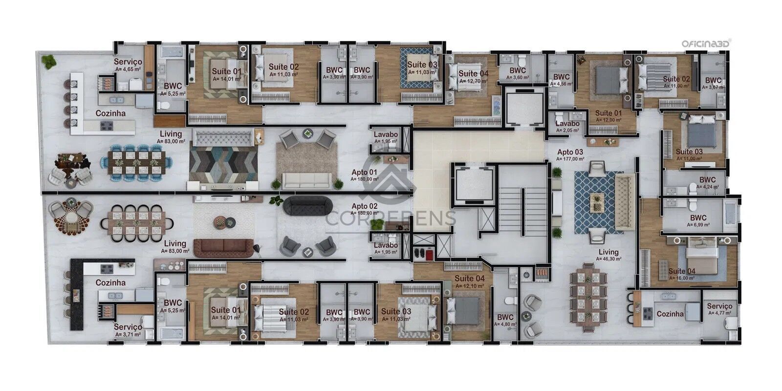 Apartamento, 4 quartos, 180 m² - Foto 46
