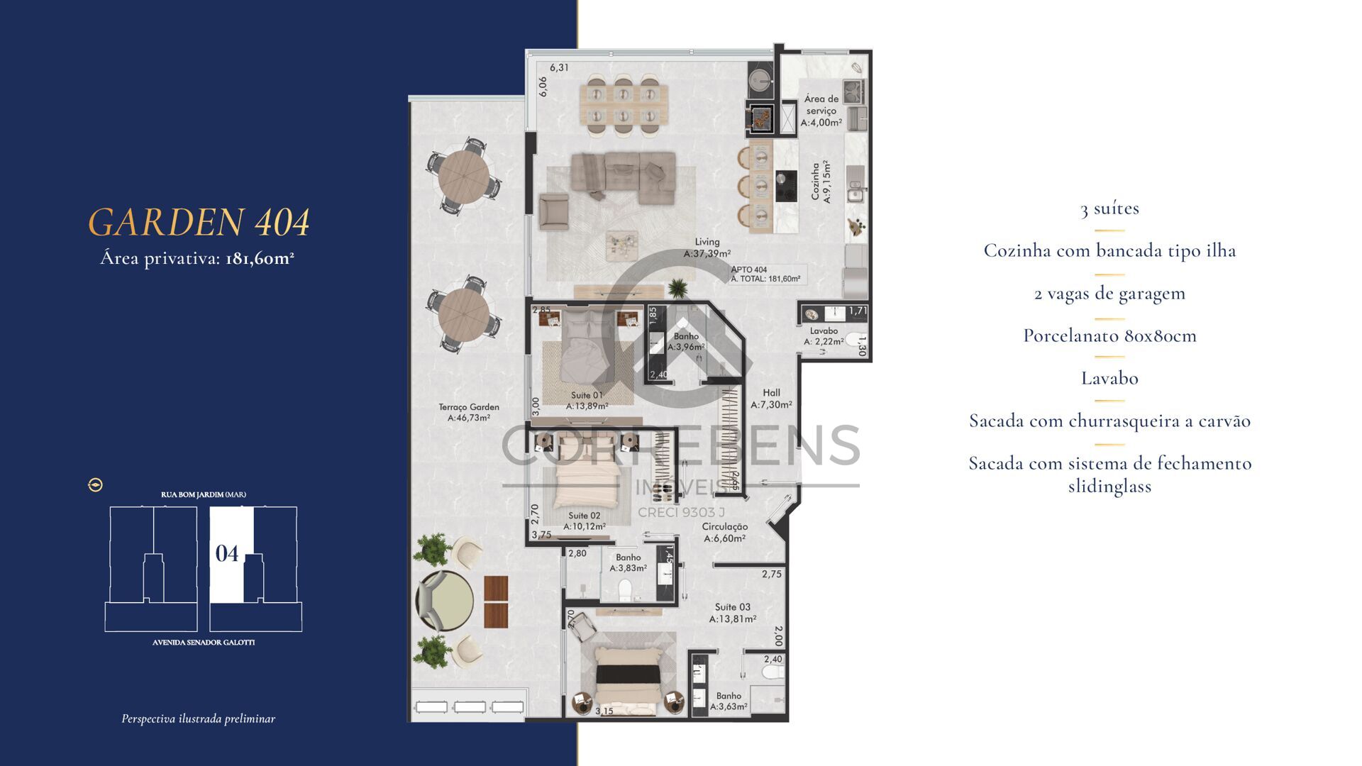 Apartamento à venda com 3 quartos, 181m² - Foto 22