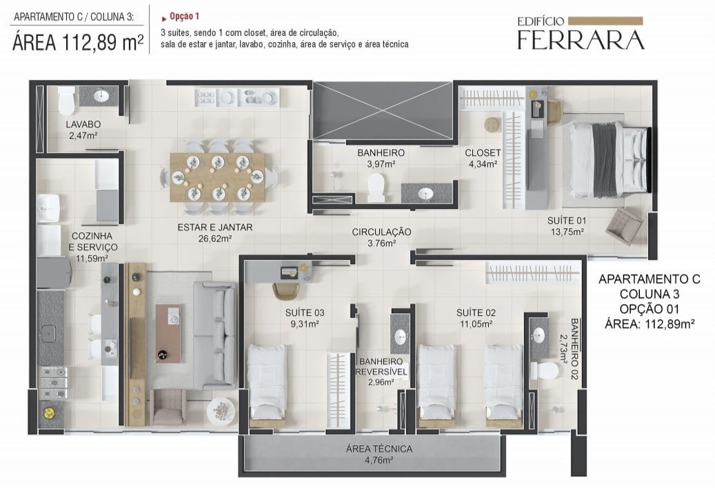 Apartamento à venda com 3 quartos, 71m² - Foto 20