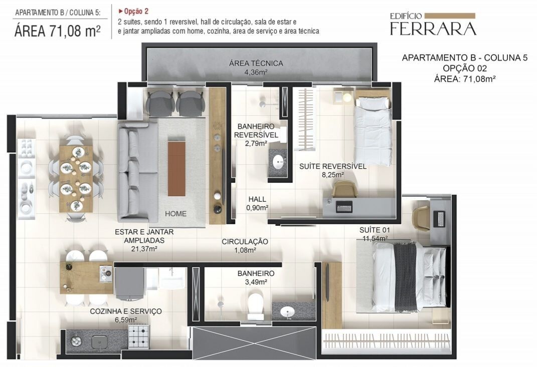 Apartamento à venda com 3 quartos, 71m² - Foto 16