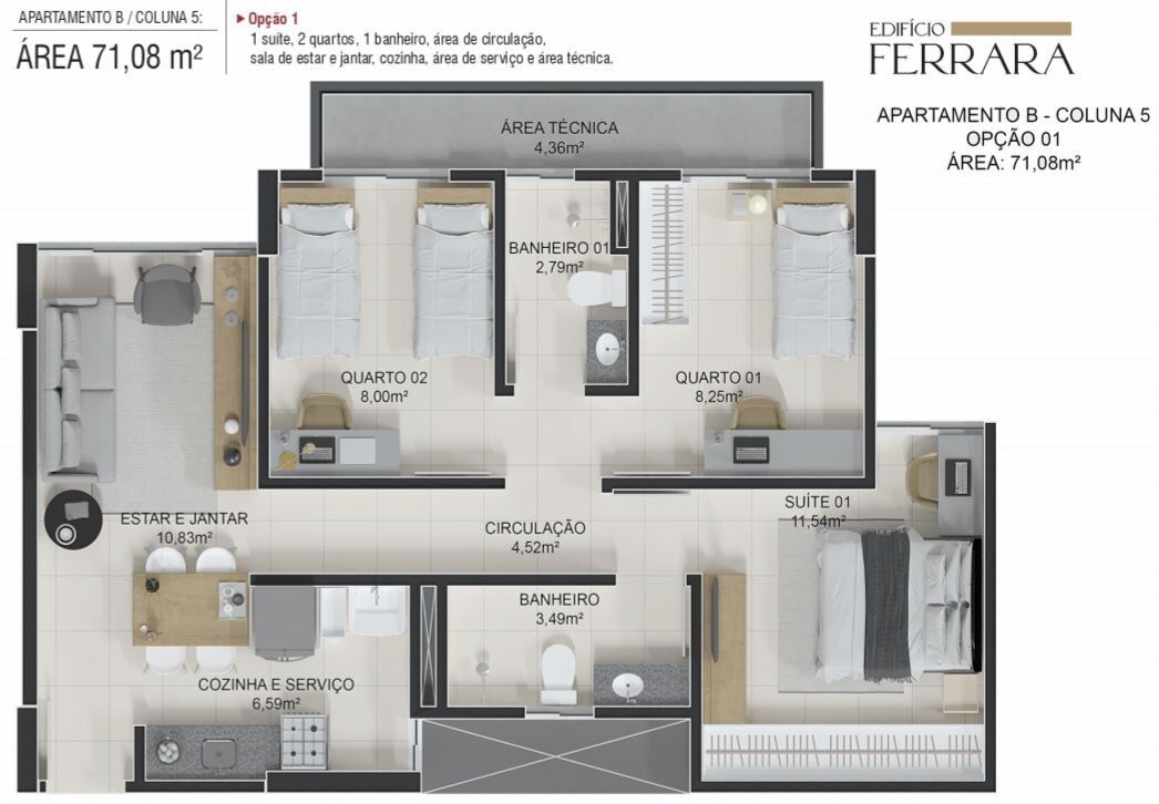 Apartamento à venda com 3 quartos, 71m² - Foto 15