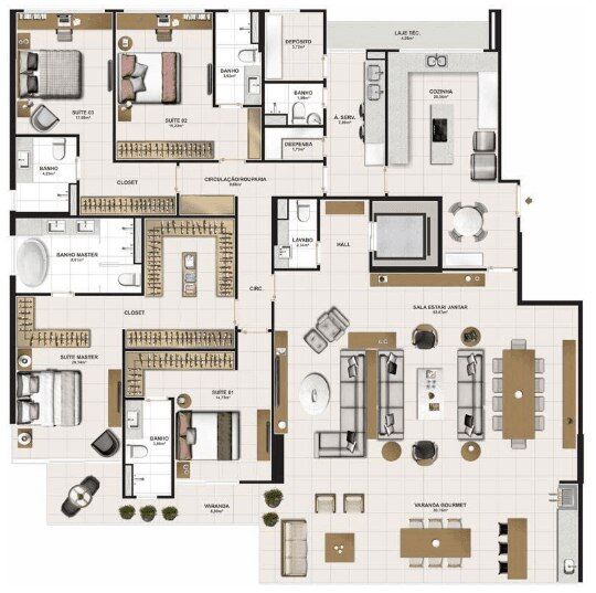 Apartamento à venda com 4 quartos, 279m² - Foto 34
