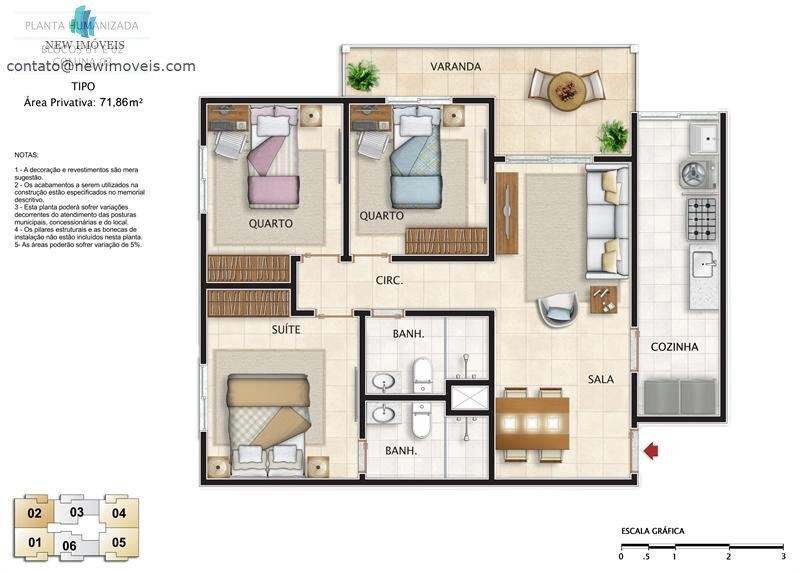 Apartamento à venda com 2 quartos, 133m² - Foto 17