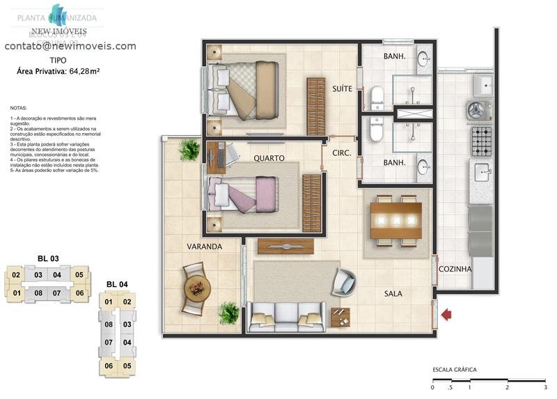 Apartamento à venda com 2 quartos, 133m² - Foto 15