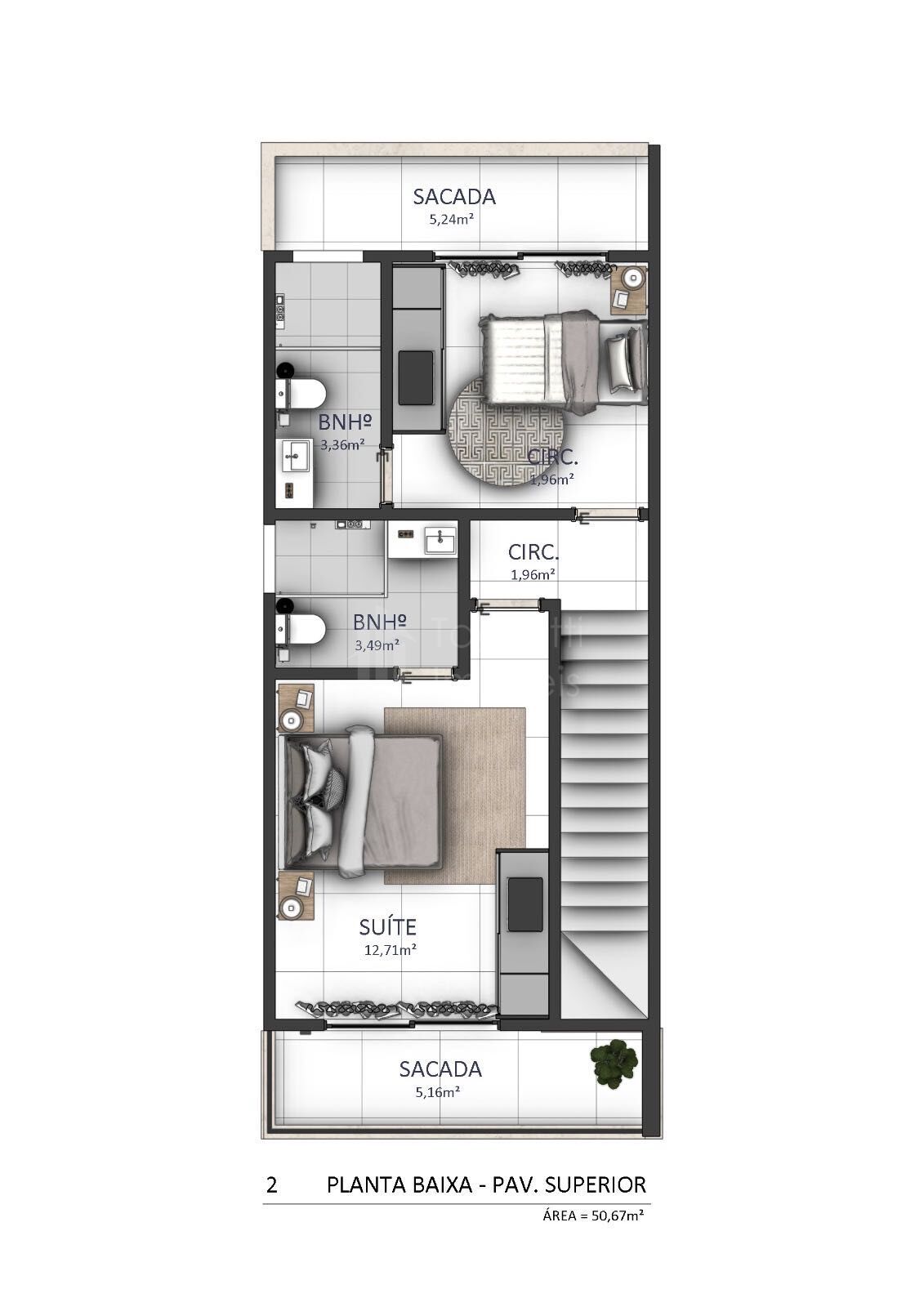 Sobrado, 2 quartos, 90 m² - Foto 4
