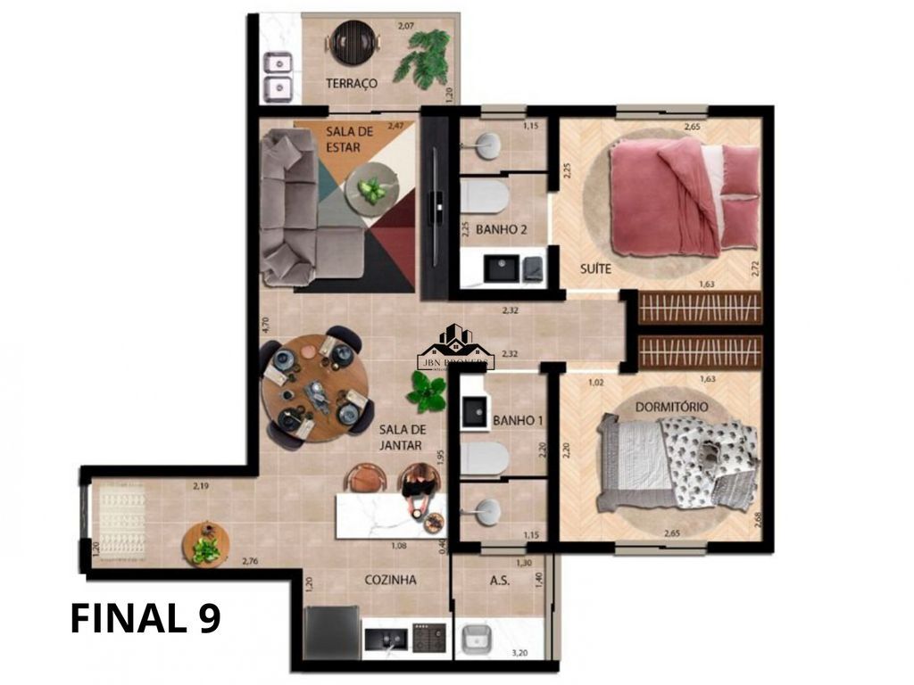 Apartamento à venda com 2 quartos, 52m² - Foto 19