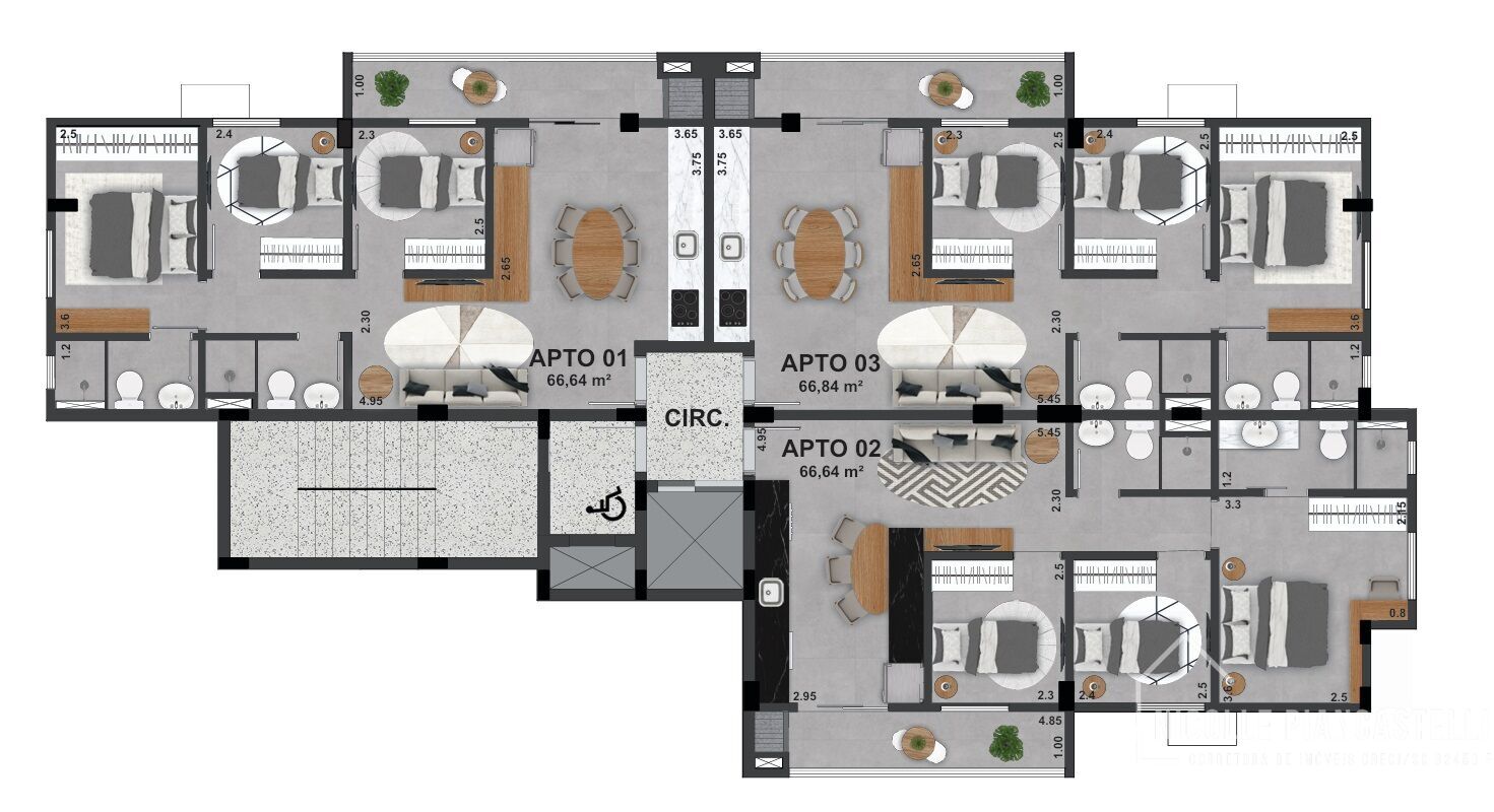 Apartamento à venda com 2 quartos, 67m² - Foto 5