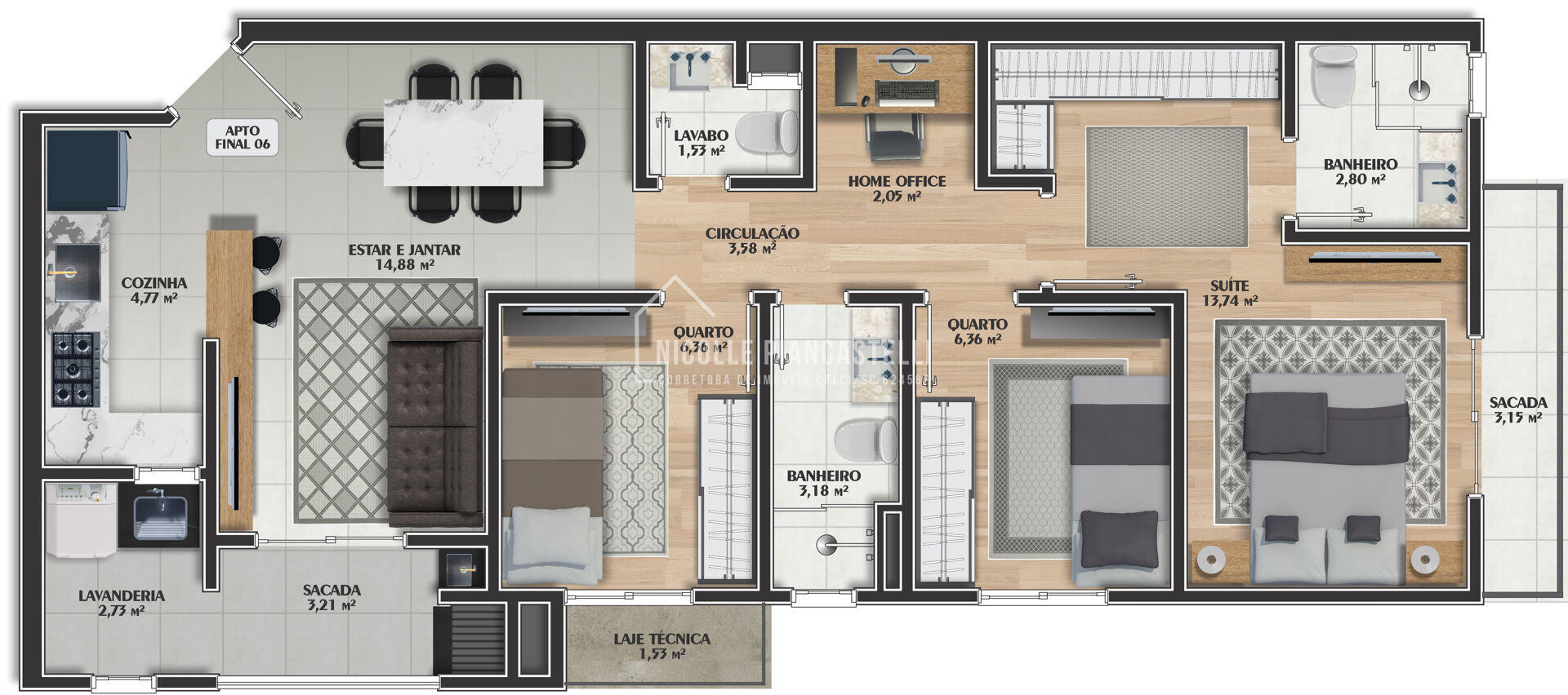 Apartamento, 3 quartos, 78 m² - Foto 4