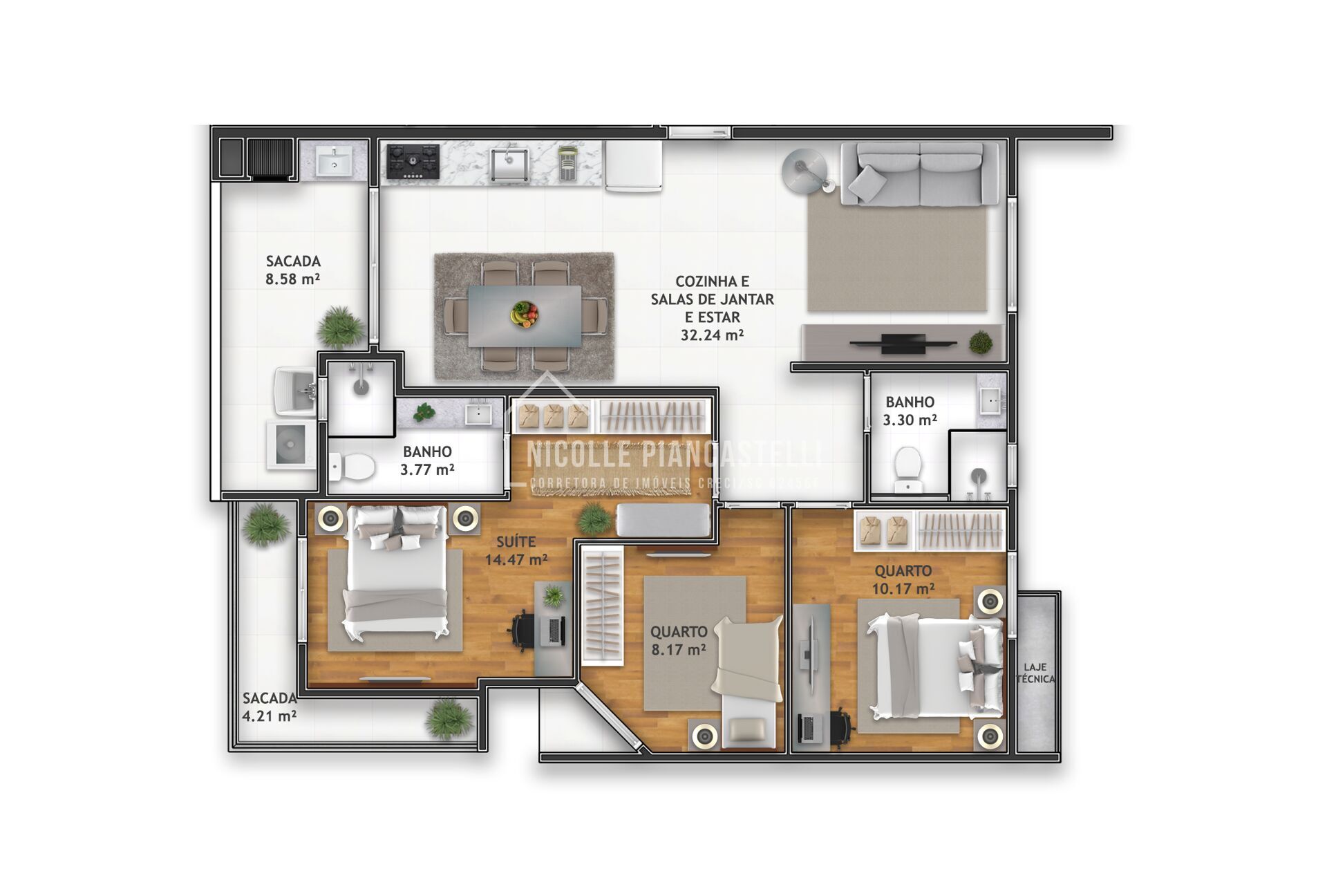Apartamento, 3 quartos, 94 m² - Foto 4