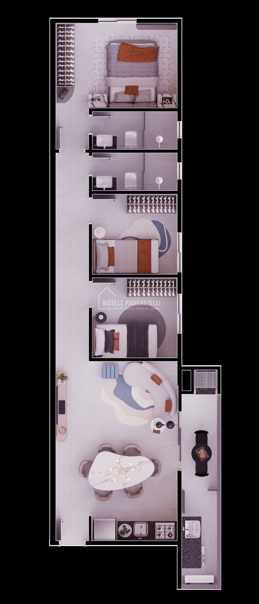 Apartamento, 3 quartos, 72 m² - Foto 3
