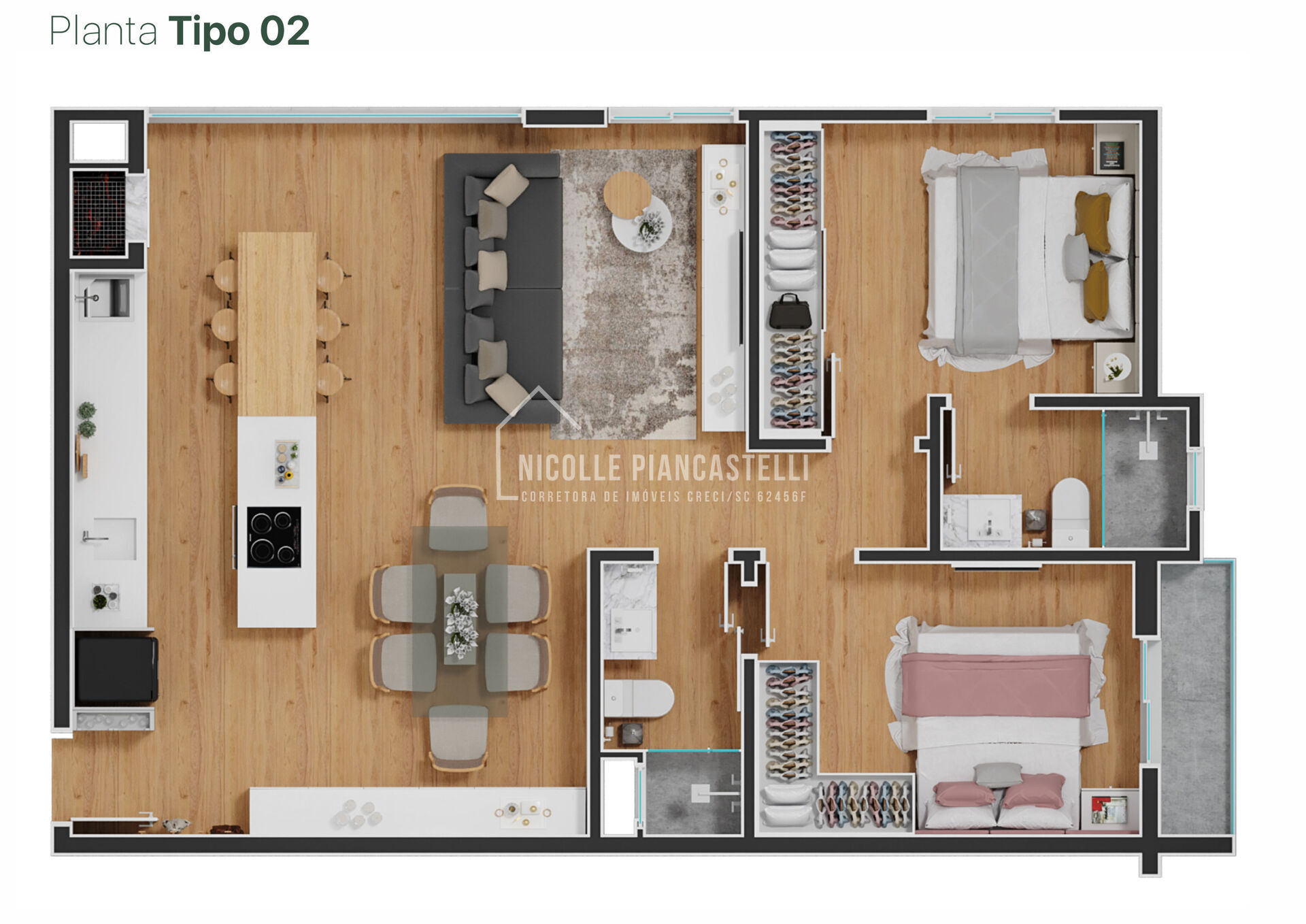 Apartamento, 3 quartos, 74 m² - Foto 38
