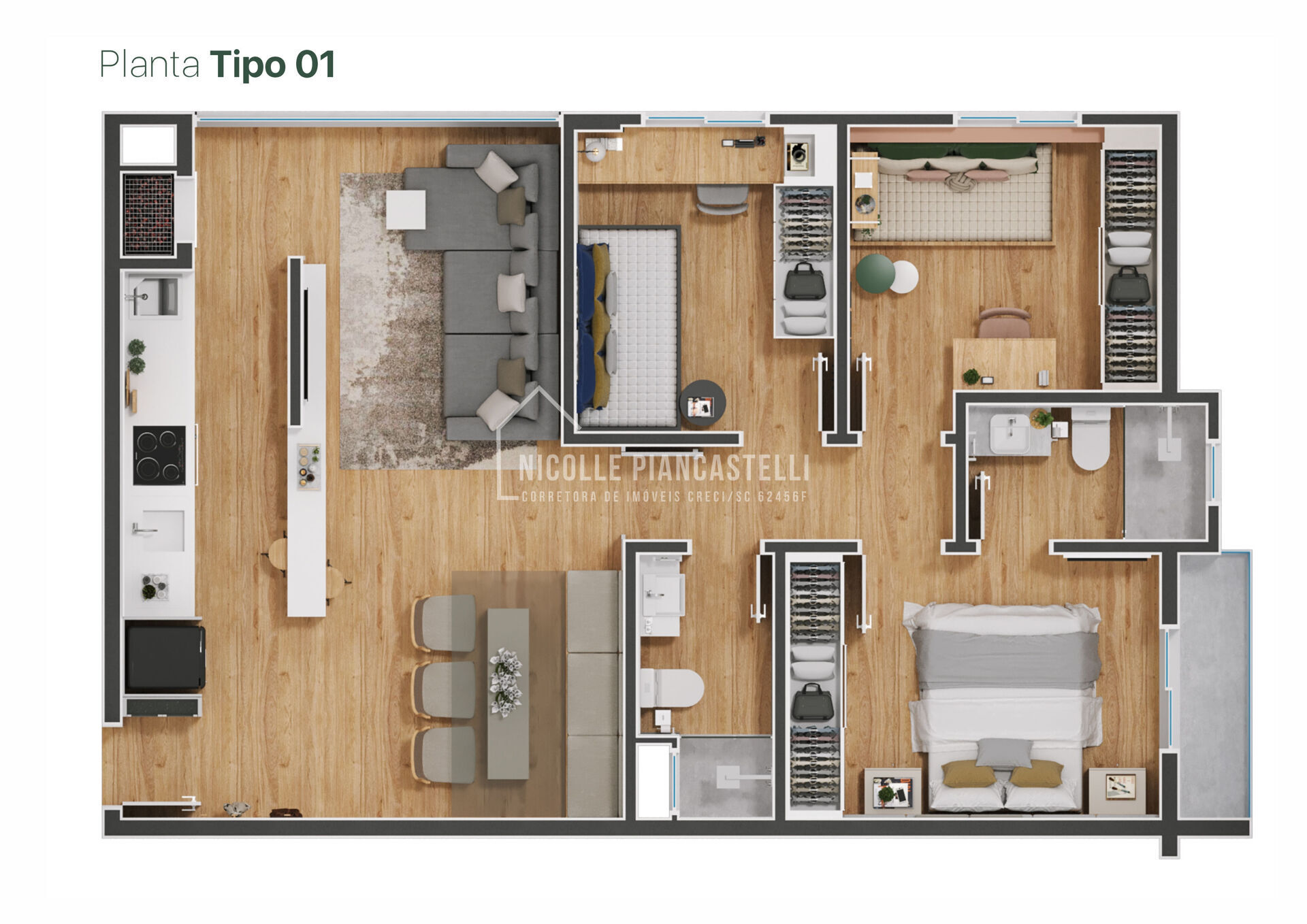 Apartamento, 3 quartos, 74 m² - Foto 37