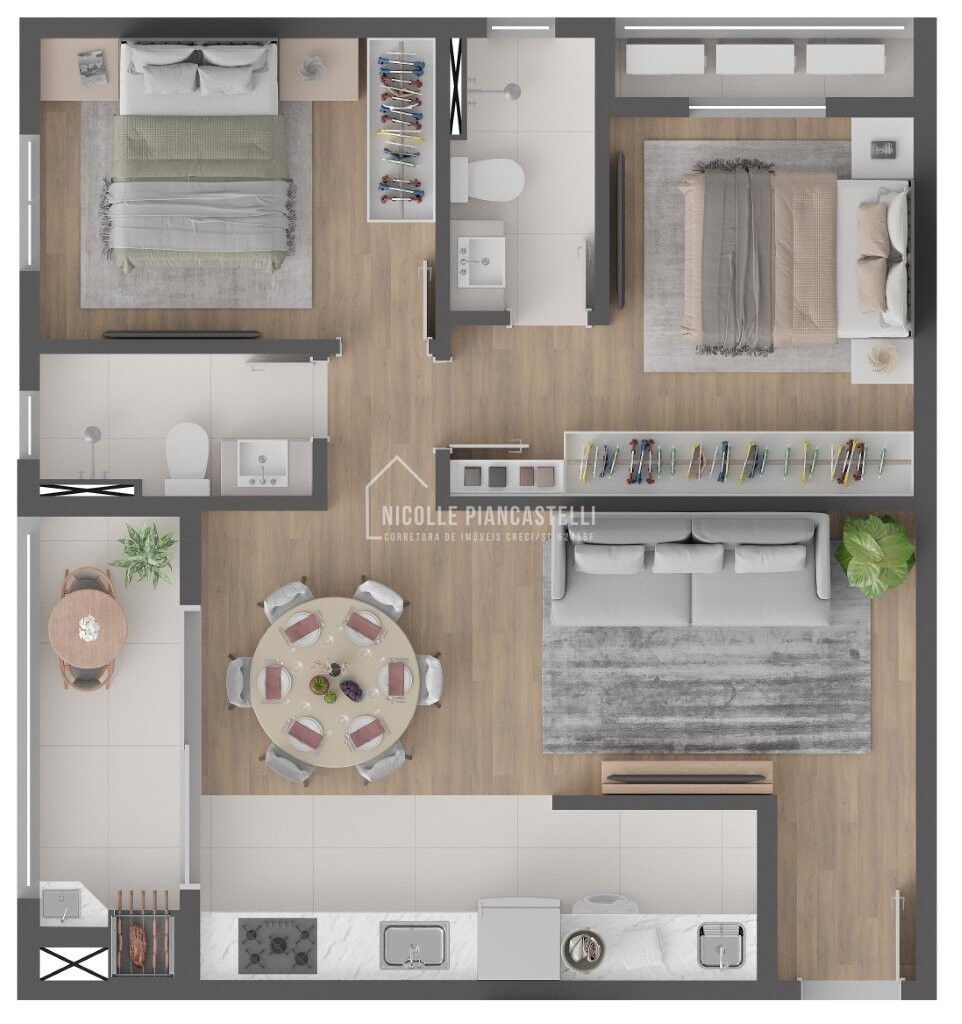 Apartamento, 2 quartos, 66 m² - Foto 3