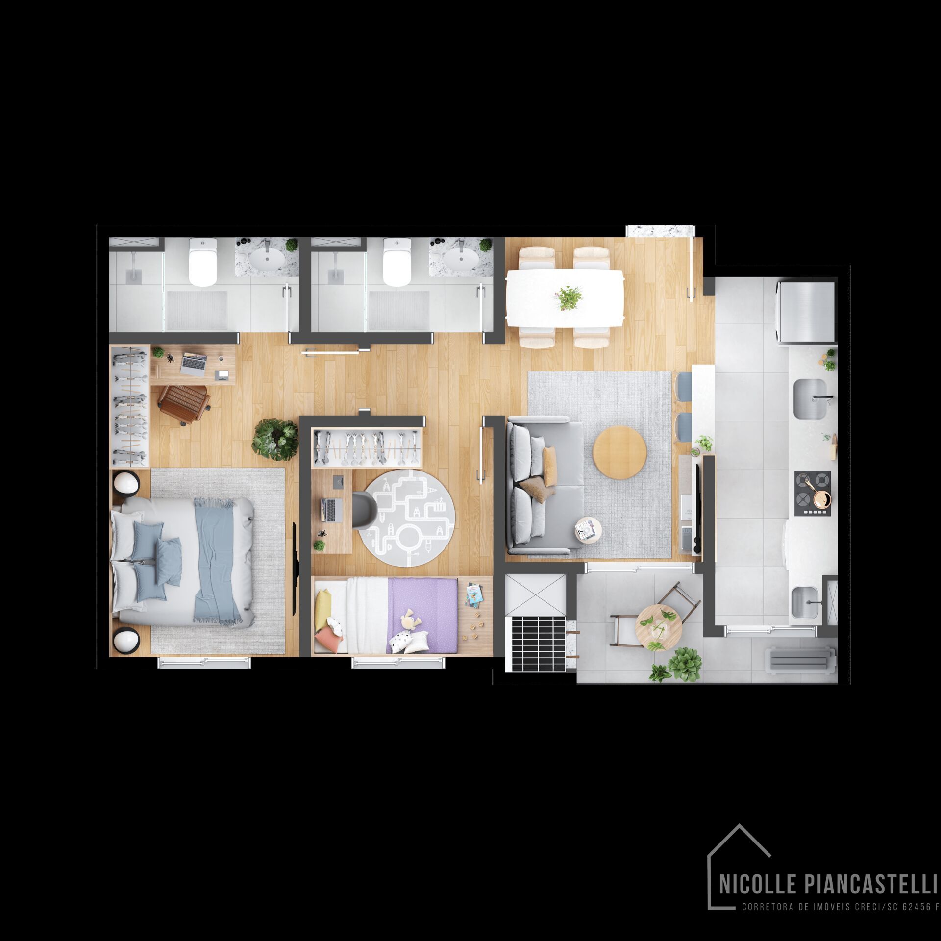 Apartamento à venda com 2 quartos, 52m² - Foto 4