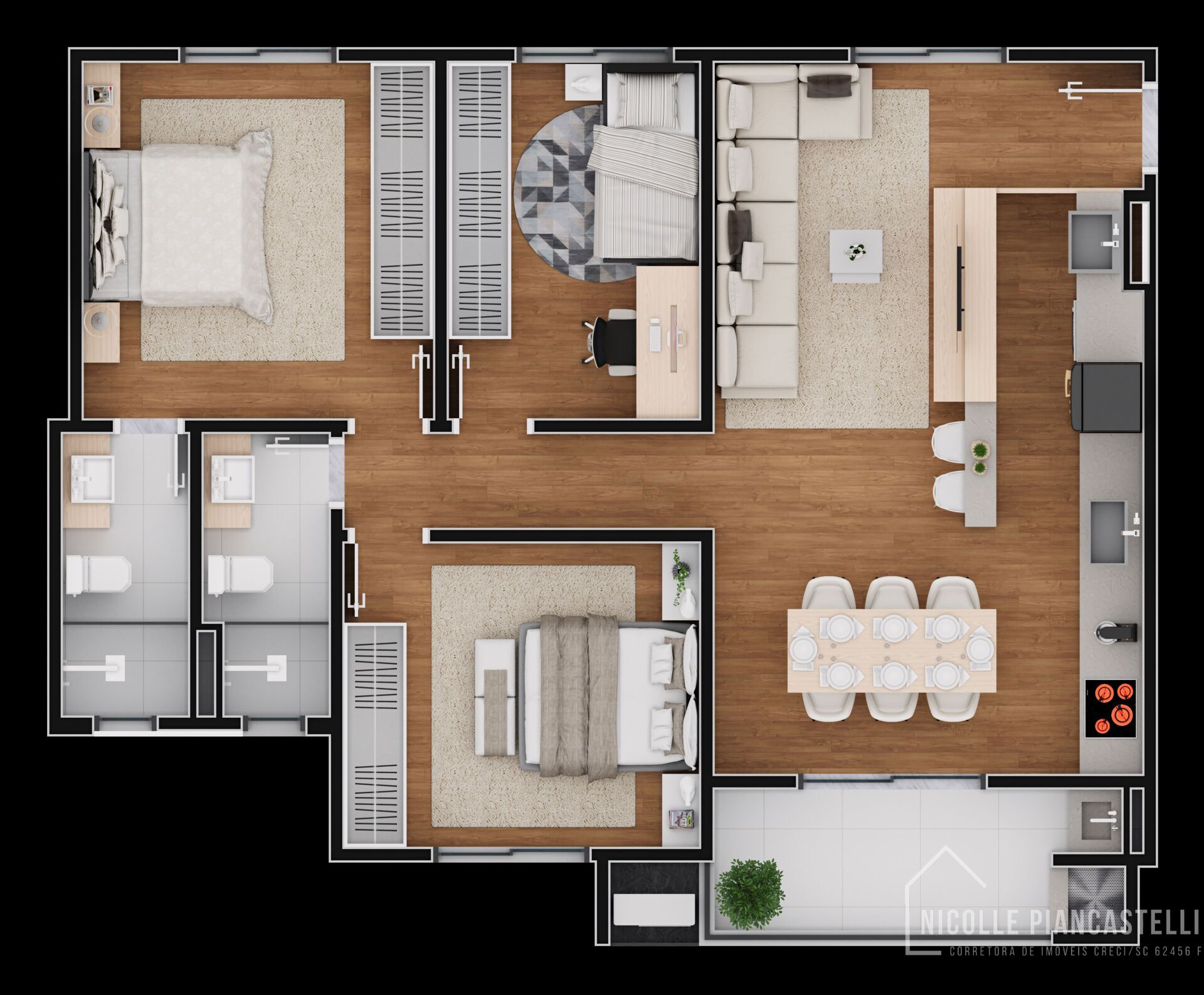 Apartamento à venda com 3 quartos, 82m² - Foto 14
