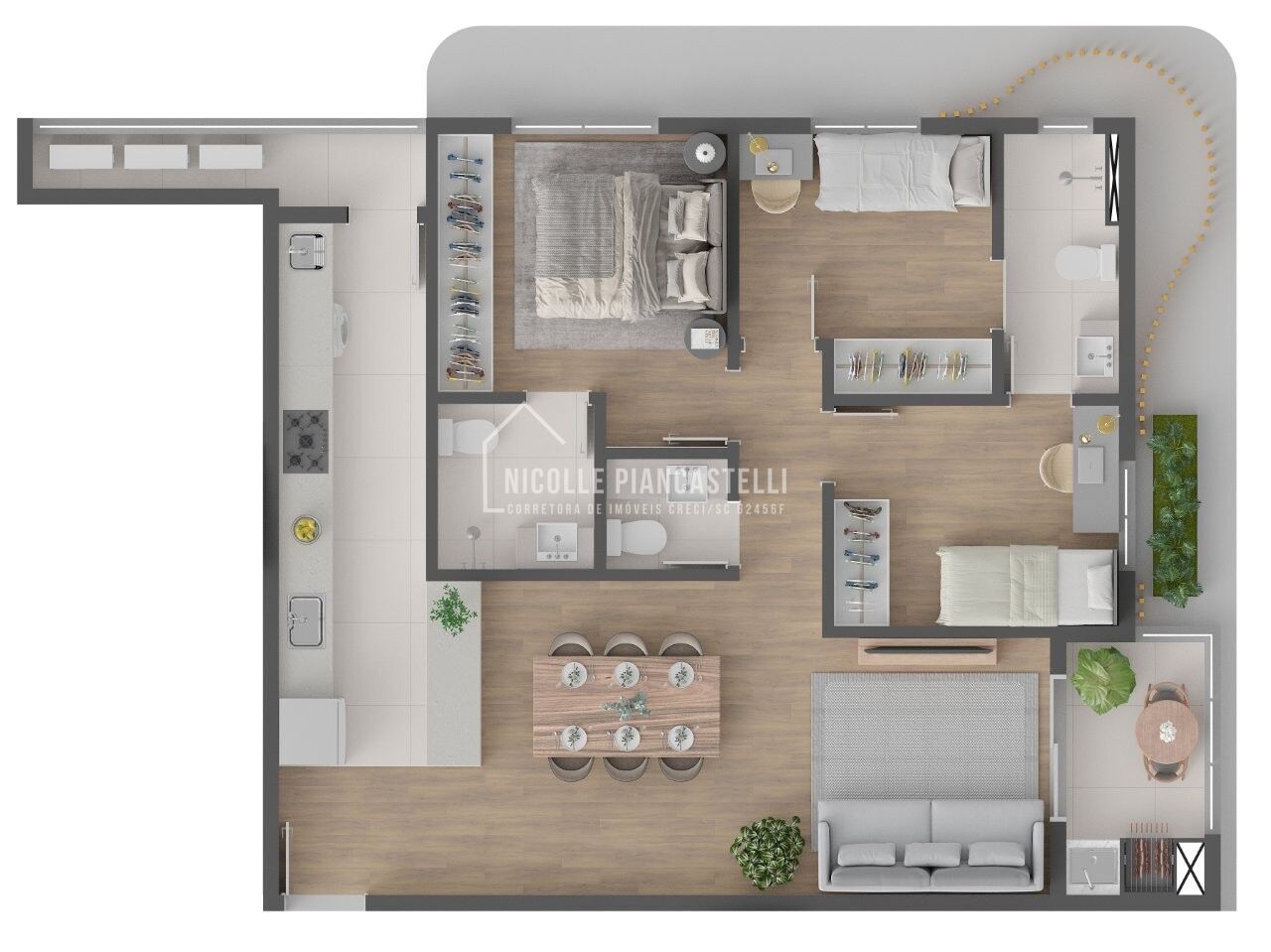 Apartamento, 3 quartos, 87 m² - Foto 3