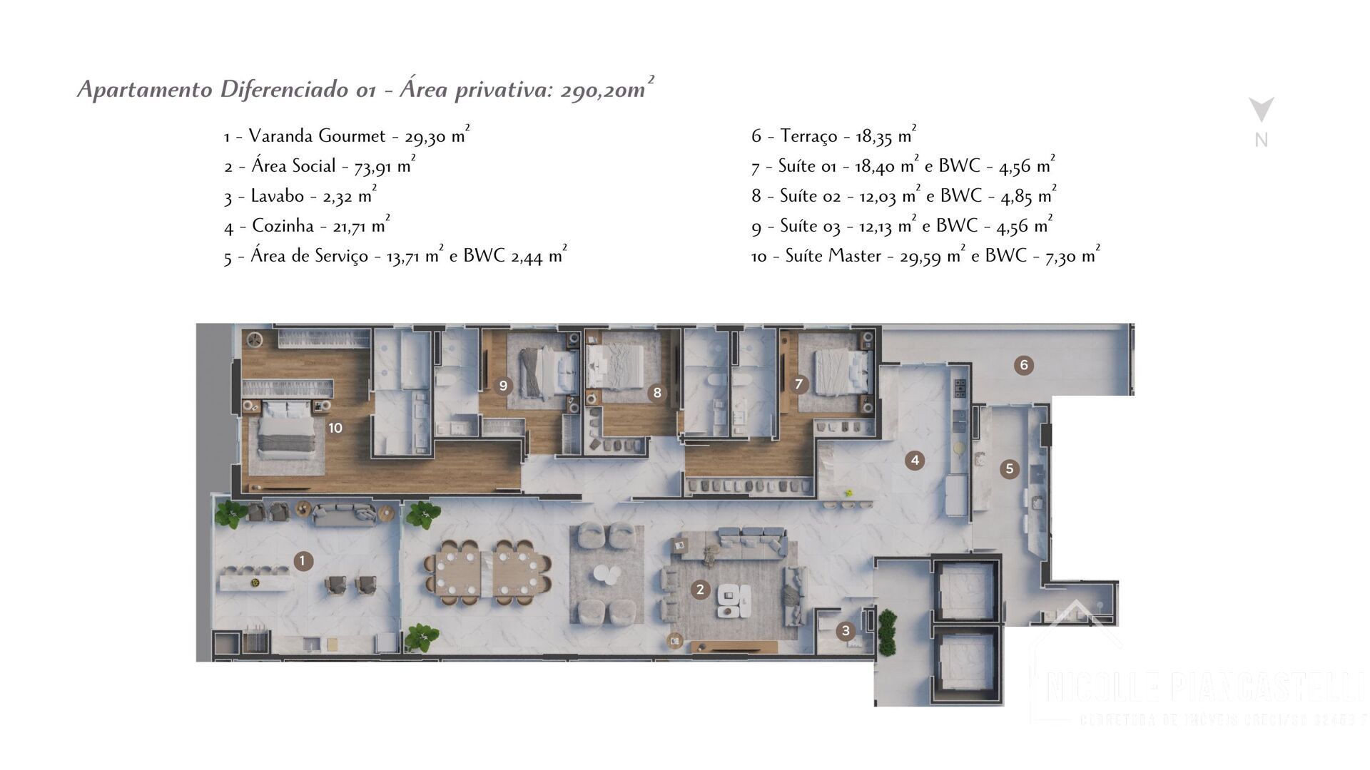 Apartamento à venda com 4 quartos, 291m² - Foto 4