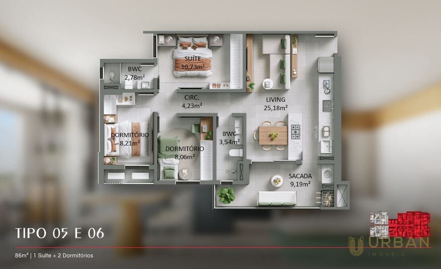 Apartamento à venda com 3 quartos, 86m² - Foto 19