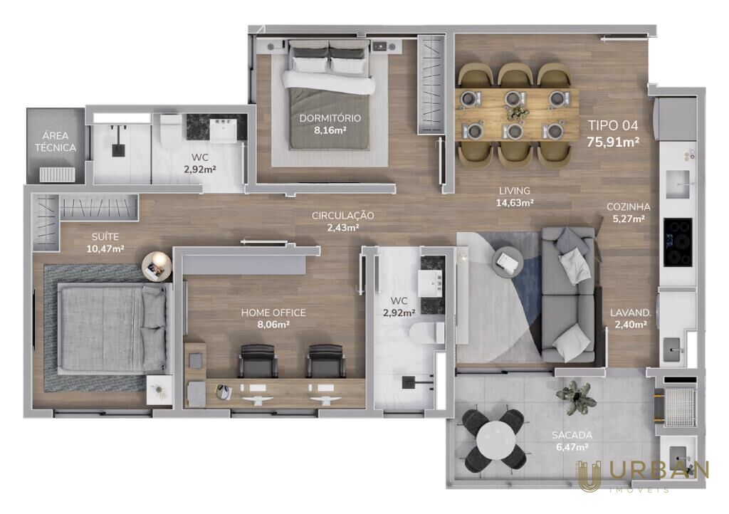 Apartamento à venda com 3 quartos, 75m² - Foto 11