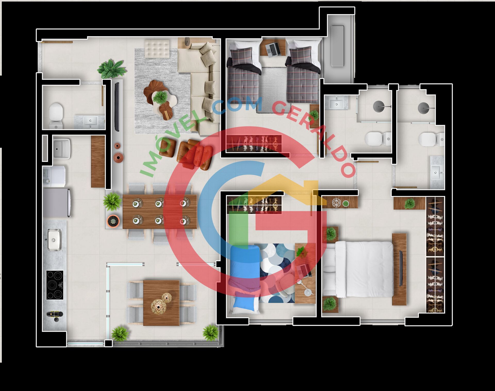 Apartamento à venda com 3 quartos, 77m² - Foto 29
