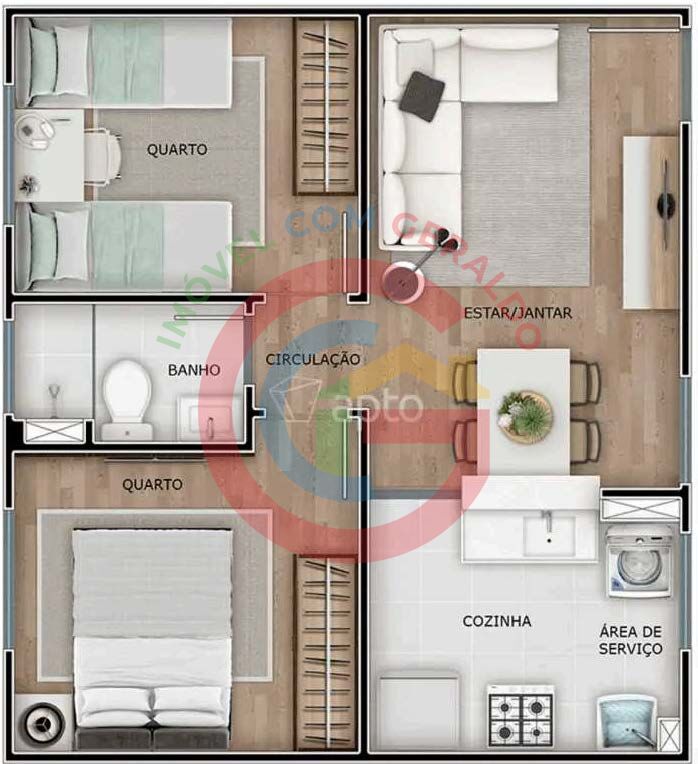 Apartamento, 2 quartos, 39 m² - Foto 22