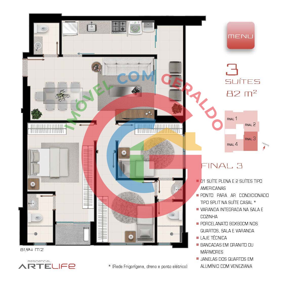 Apartamento à venda com 3 quartos, 80m² - Foto 25