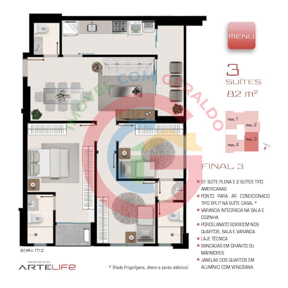 Apartamento, 3 quartos, 80 m² - Foto 25
