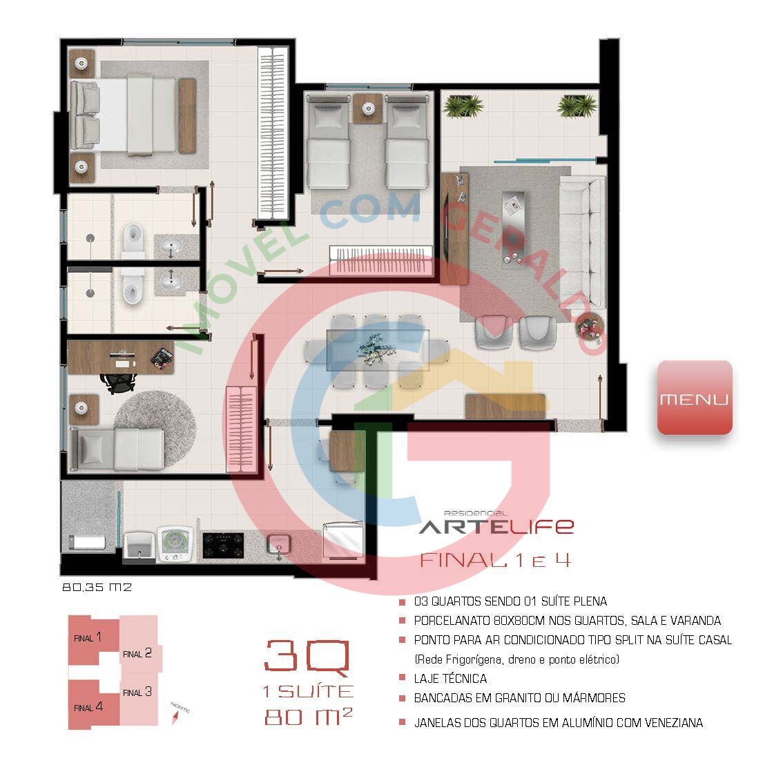 Apartamento, 3 quartos, 80 m² - Foto 22