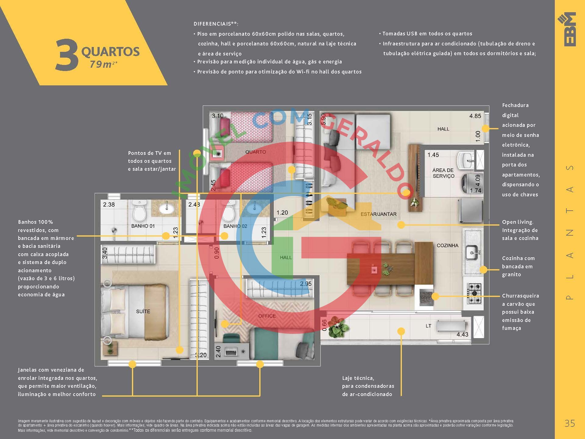 Apartamento, 3 quartos, 79 m² - Foto 23