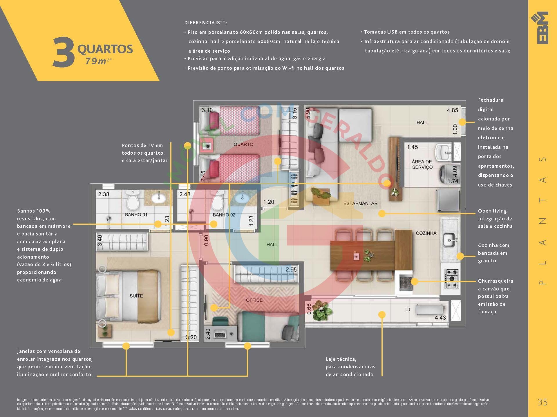 Apartamento, 3 quartos, 79 m² - Foto 23