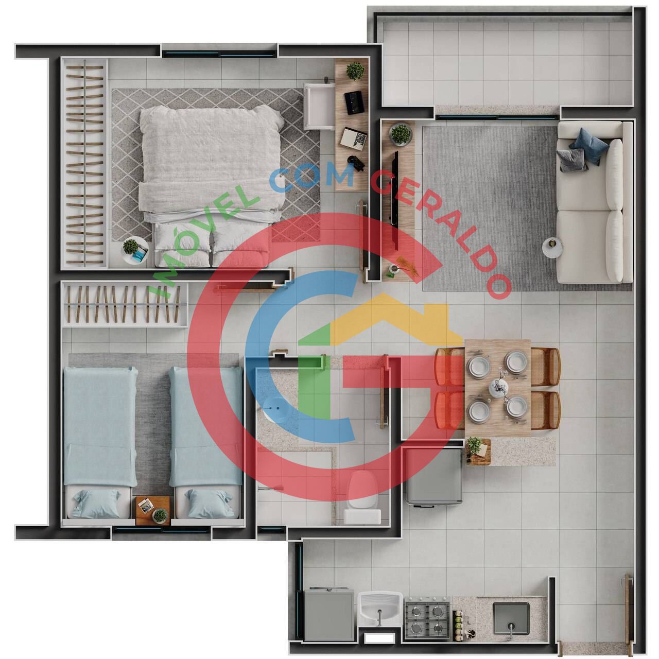 Apartamento à venda com 2 quartos, 50m² - Foto 15
