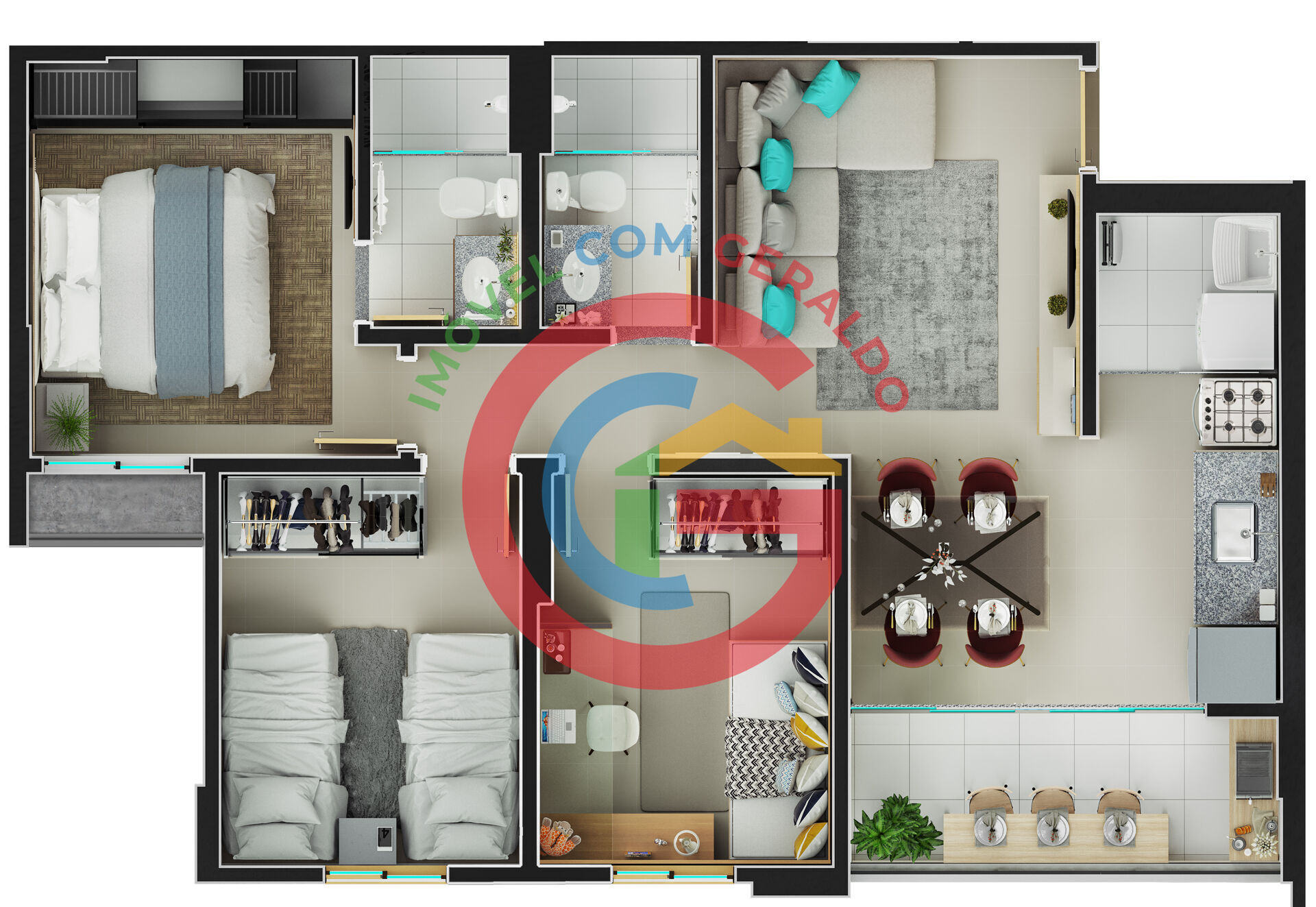 Apartamento, 3 quartos, 66 m² - Foto 26