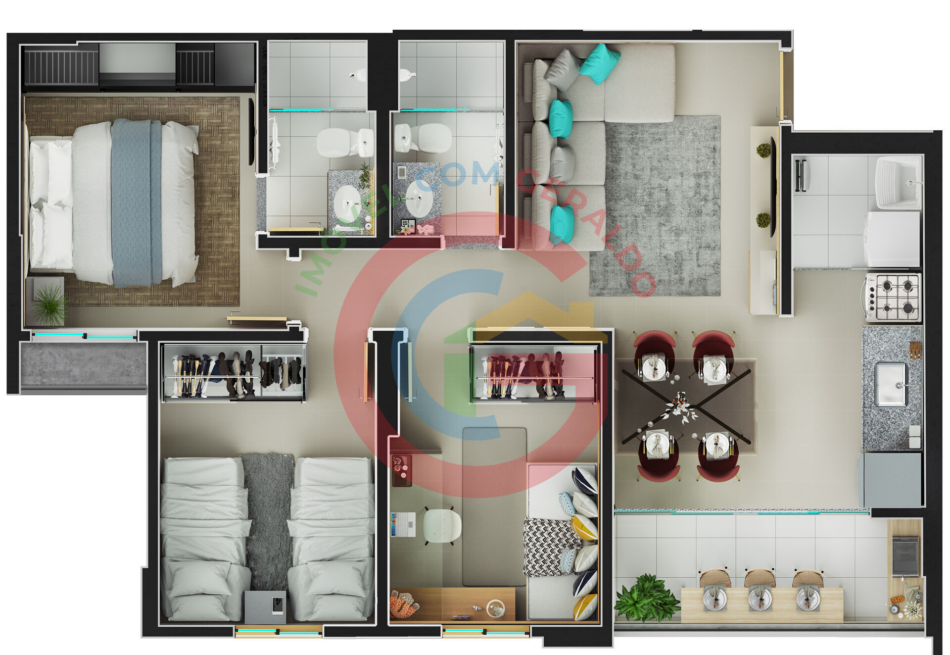 Apartamento, 3 quartos, 66 m² - Foto 26
