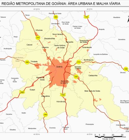 Cidades vizinhas (ou próximas) a Goiânia