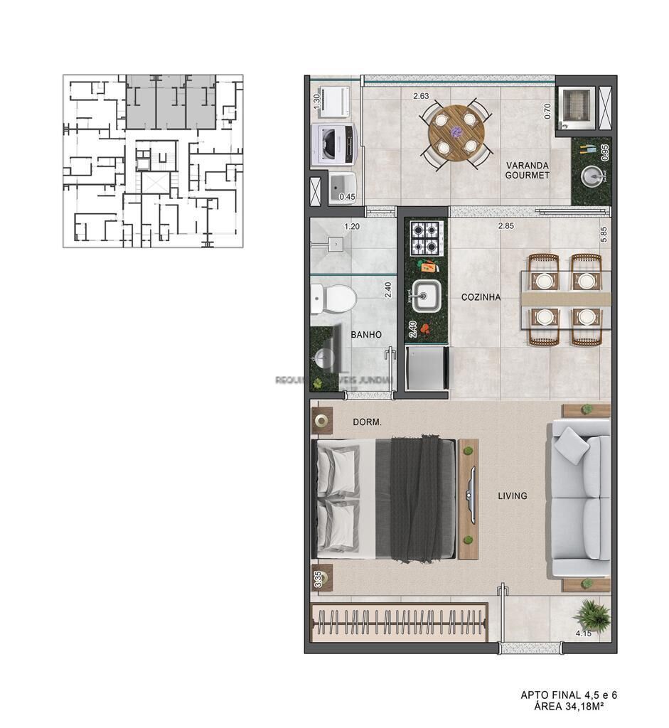 Apartamento, 1 quarto, 34 m² - Foto 11