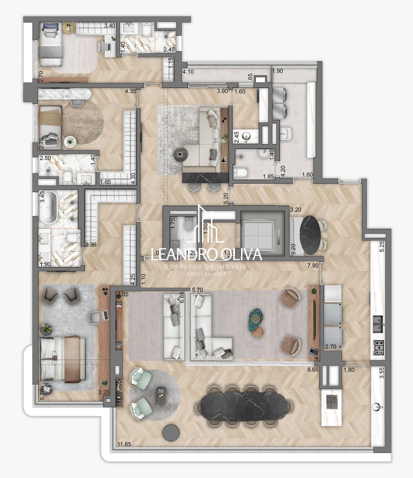 Apartamento, 4 quartos, 251 m² - Foto 11