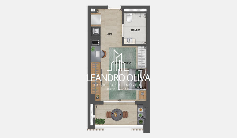 Apartamento, 1 quarto, 32 m² - Foto 10