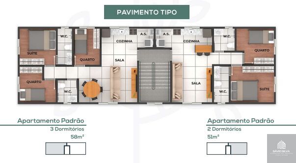 Apartamento à venda com 2 quartos, 51m² - Foto 6