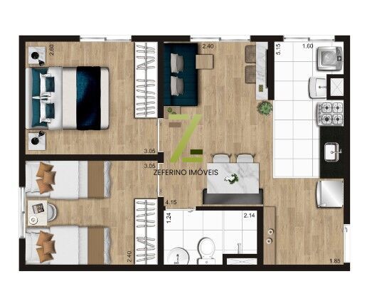 Apartamento, 2 quartos, 40 m² - Foto 38