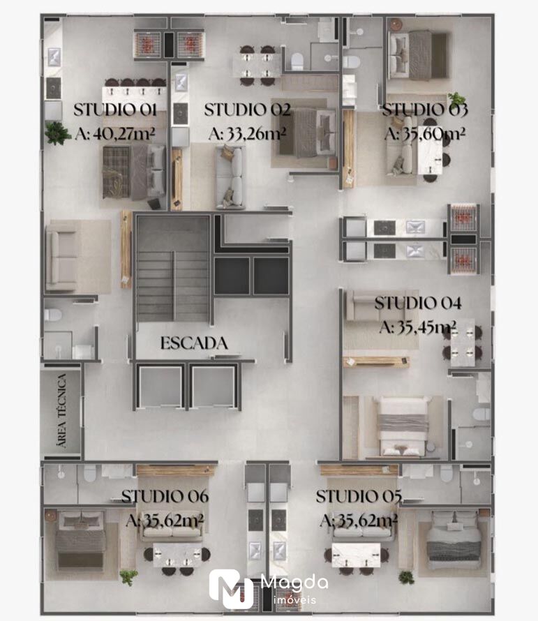 Easy Studio, com 1 quarto, 40 a 60 m- Centro - Balneário Piçarras/SC — foto 4